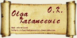 Olga Katančević vizit kartica